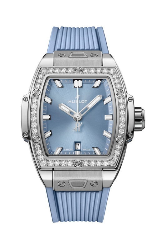 Hublot Spirit of Big Bang Steel Coal Blue Diamonds Watch 682.SX.717B.RX.1204